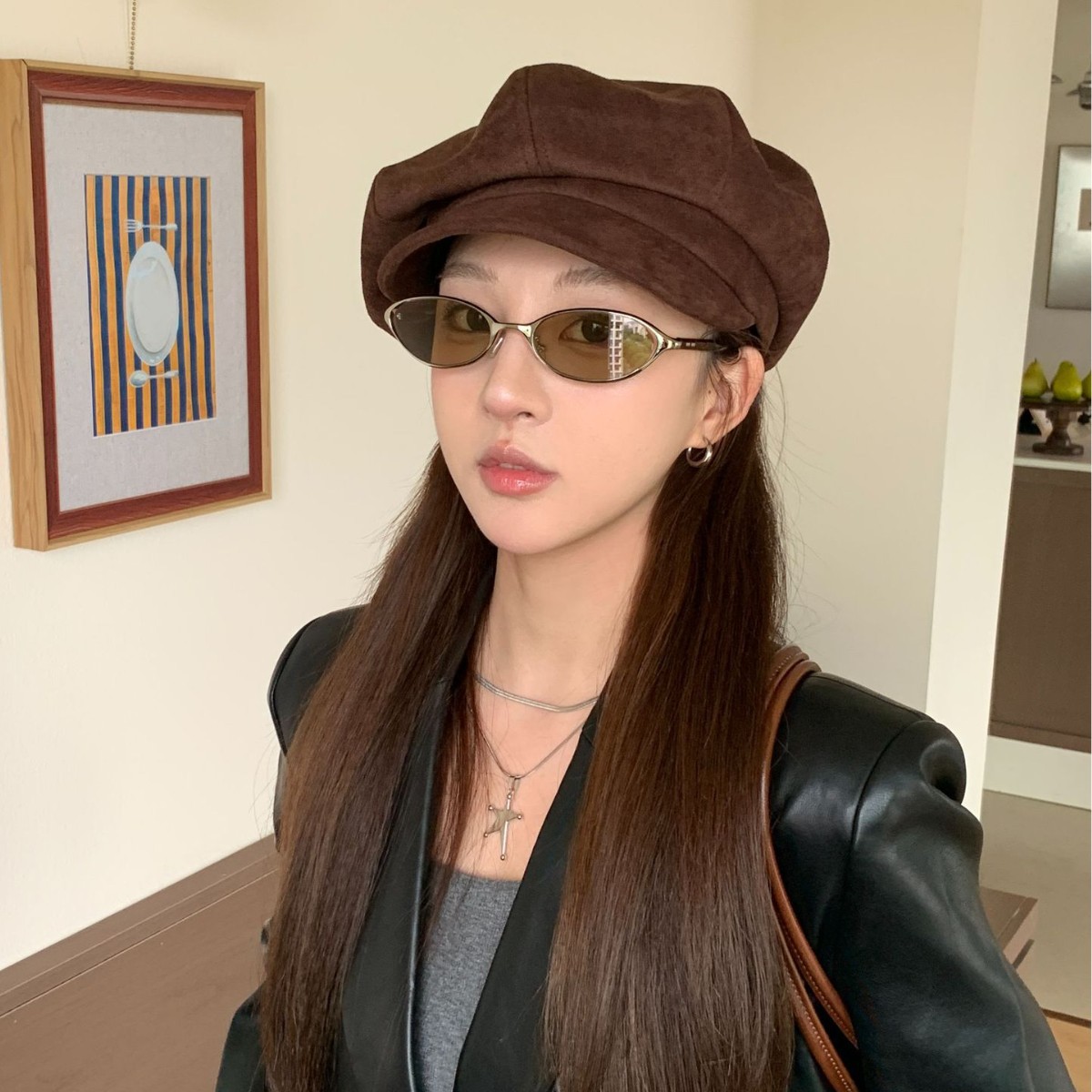 女秋冬2026新款复古贝雷帽