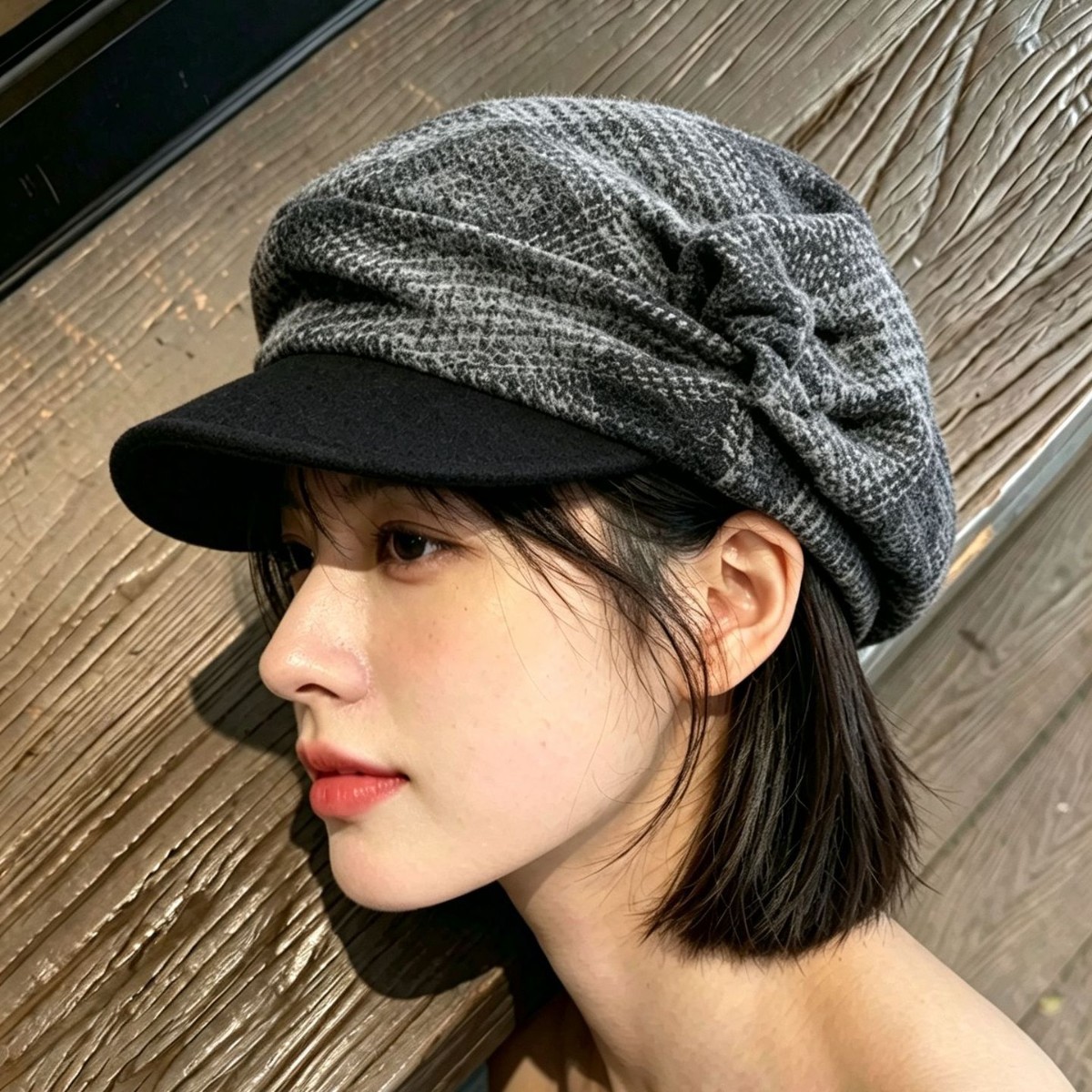 秋冬护耳贝雷帽女显脸小