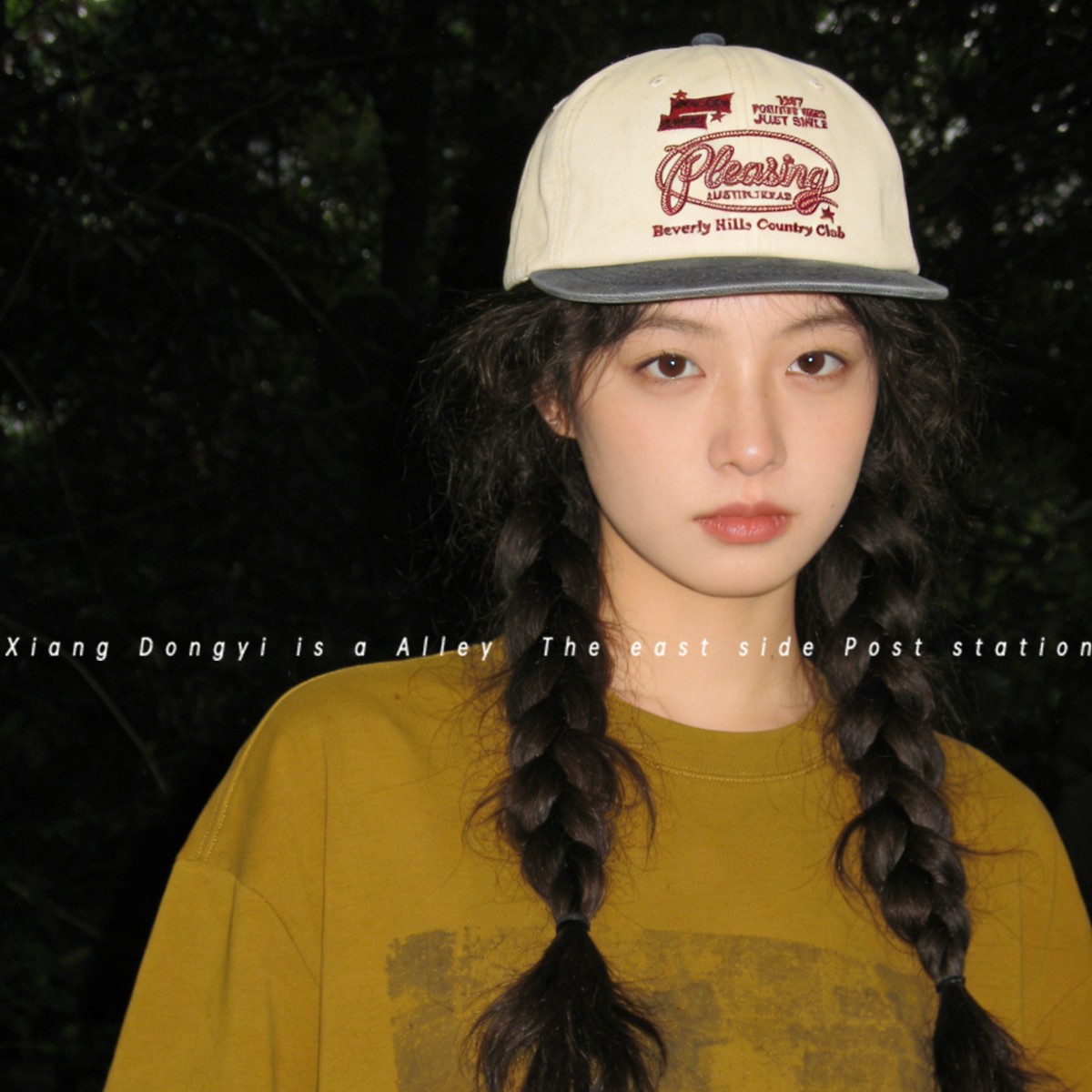 复古撞色棒球帽女美式