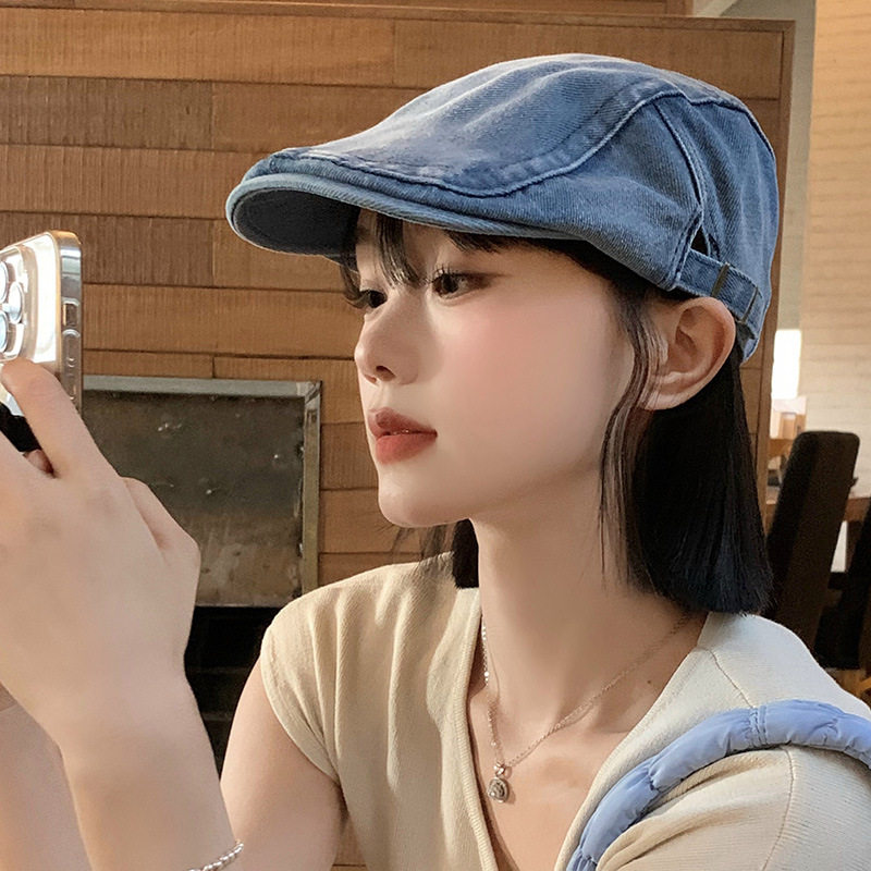 夏季复古水洗牛仔前进帽