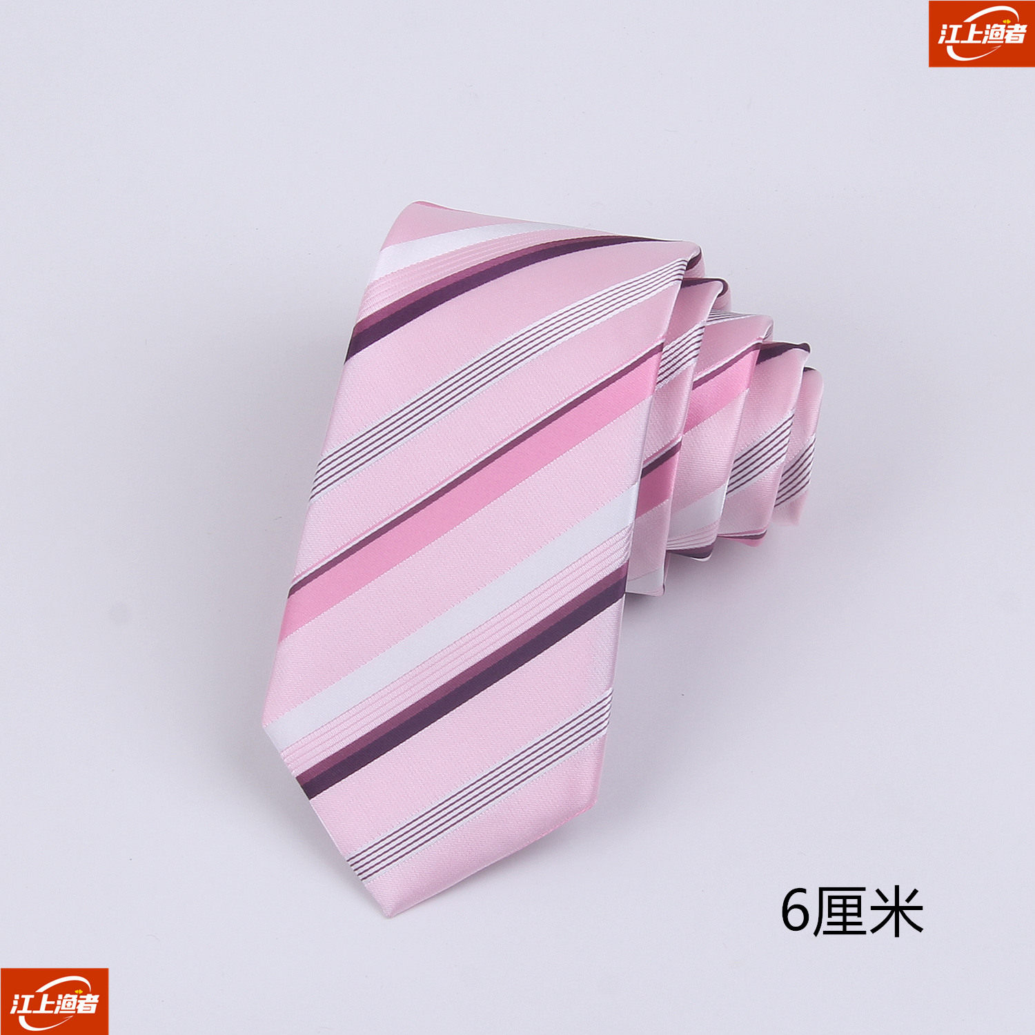 手打款6厘米 男女新郎结婚休闲韩版窄 粉色条纹 学生院风衬衫领带
