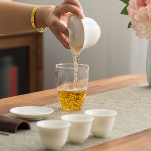 户外 便携式 白瓷旅行茶具套装 便携包功夫茶具收纳袋陶瓷小套 家用