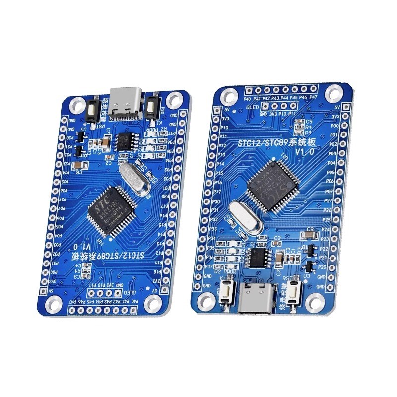 STC89C52单片机学习实验r开发板 51单片机最小系统板 STC12C5A60S