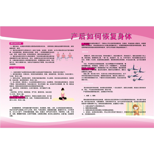 产后九大必做项目美容养生海报产后恢复宣传广告产后调理墙贴海报