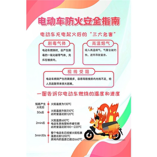 电动车电瓶车充电安全管理规定注意事项火灾防范消防知识宣传海报