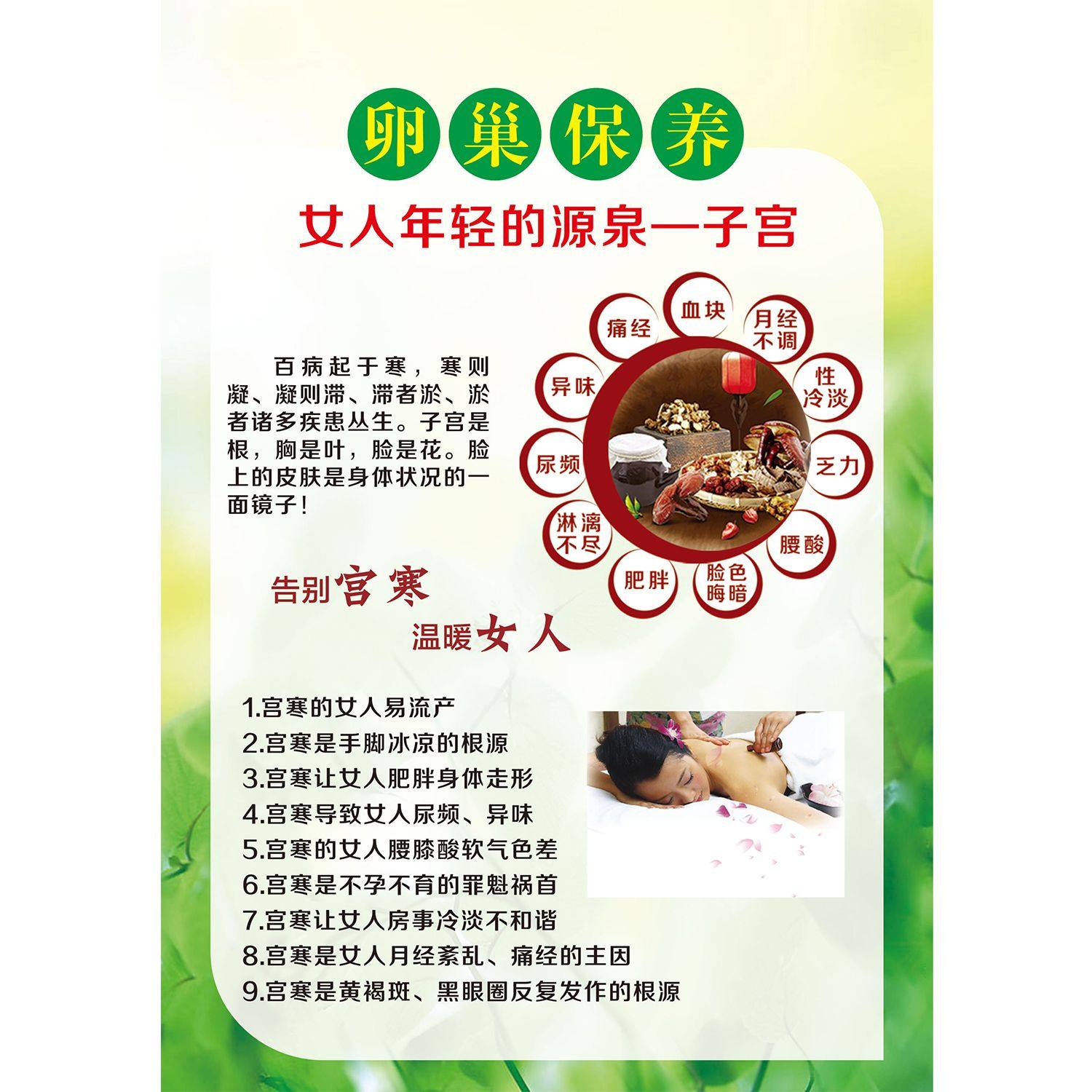 宫寒海报私密卵巢保养美容养生广告宣传画美容院墙贴海报图,家居饰品,软装墙贴,淘宝优惠券,粉丝福利购,淘宝优惠卷