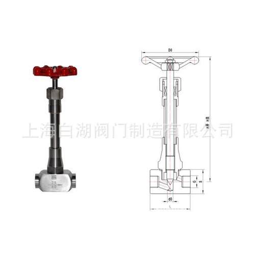 白湖低温阀门DJ11W-40P低温针阀（长轴）超低温针型阀