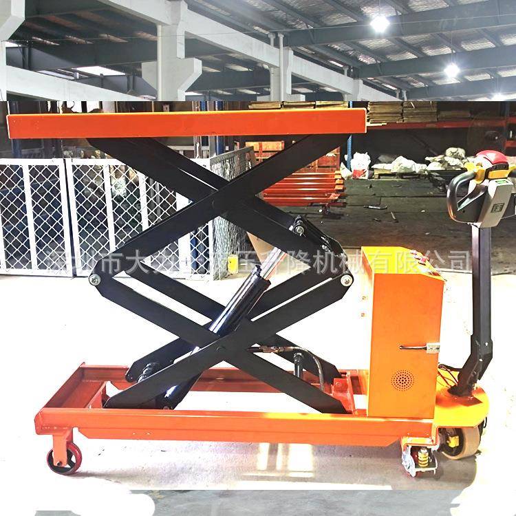 全电动升降平台车500/1000kg剪叉式电动平台车液压升降模具车