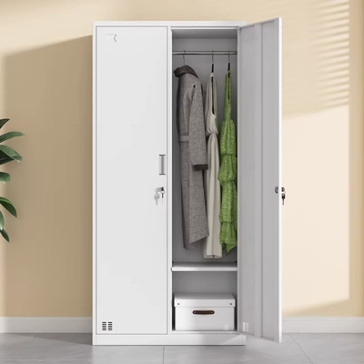 加厚铁皮二门带锁员工更衣柜