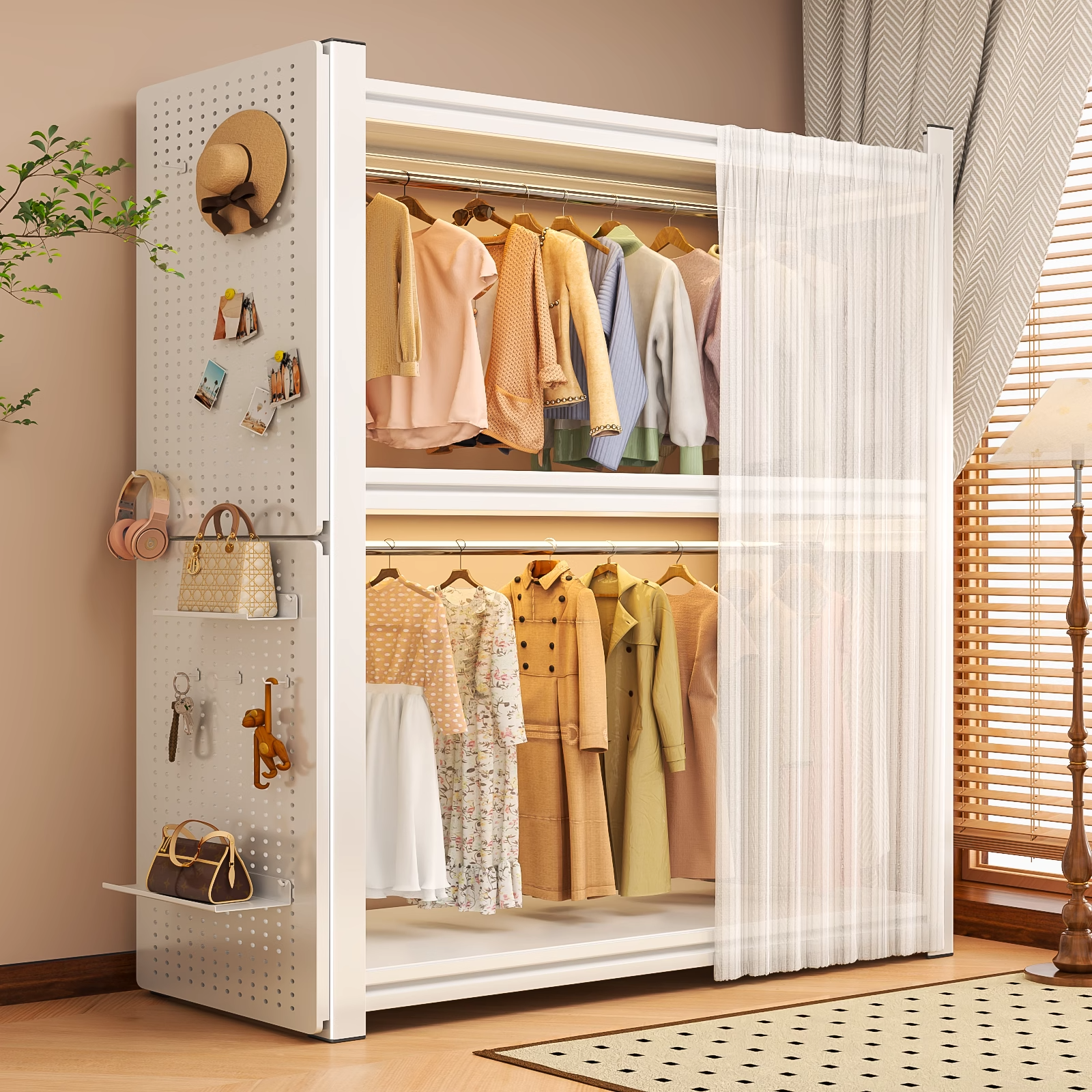 货架衣柜租房衣架衣帽架自由组装钢制落地衣橱简易衣架开放置物架,商业/办公家具,置物架/陈列架/储物架/展示架,淘宝优惠券,粉丝福利购,淘宝优惠卷