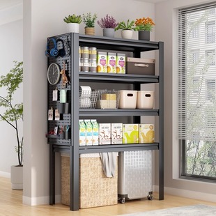 下空式行李箱置物架家用洗衣机上方收纳架厨房阳台多层落地储物架