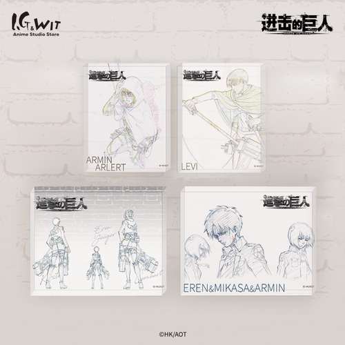 I.G WIT 进击的巨人原画亚克力砖动漫周边收藏吧唧撤退的矮人