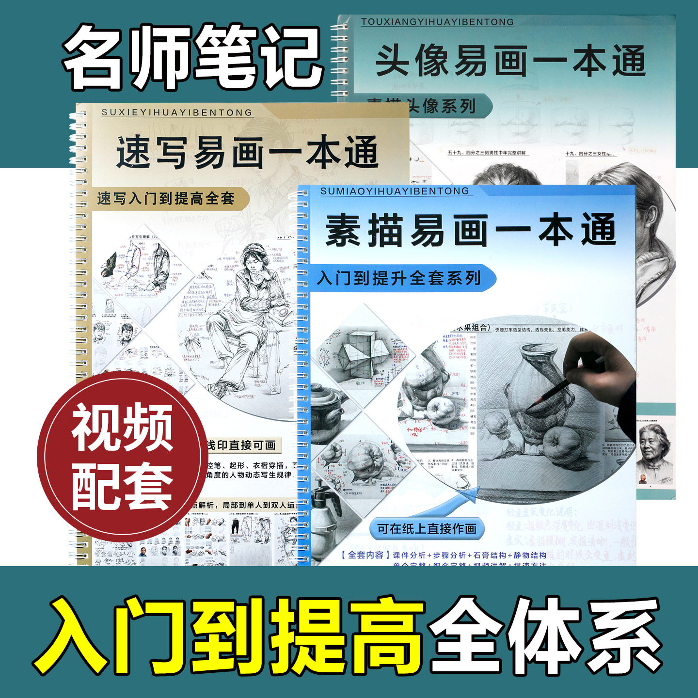 素描速写头像基础入门到提高教材书美术生零基础初学者自学临摹本