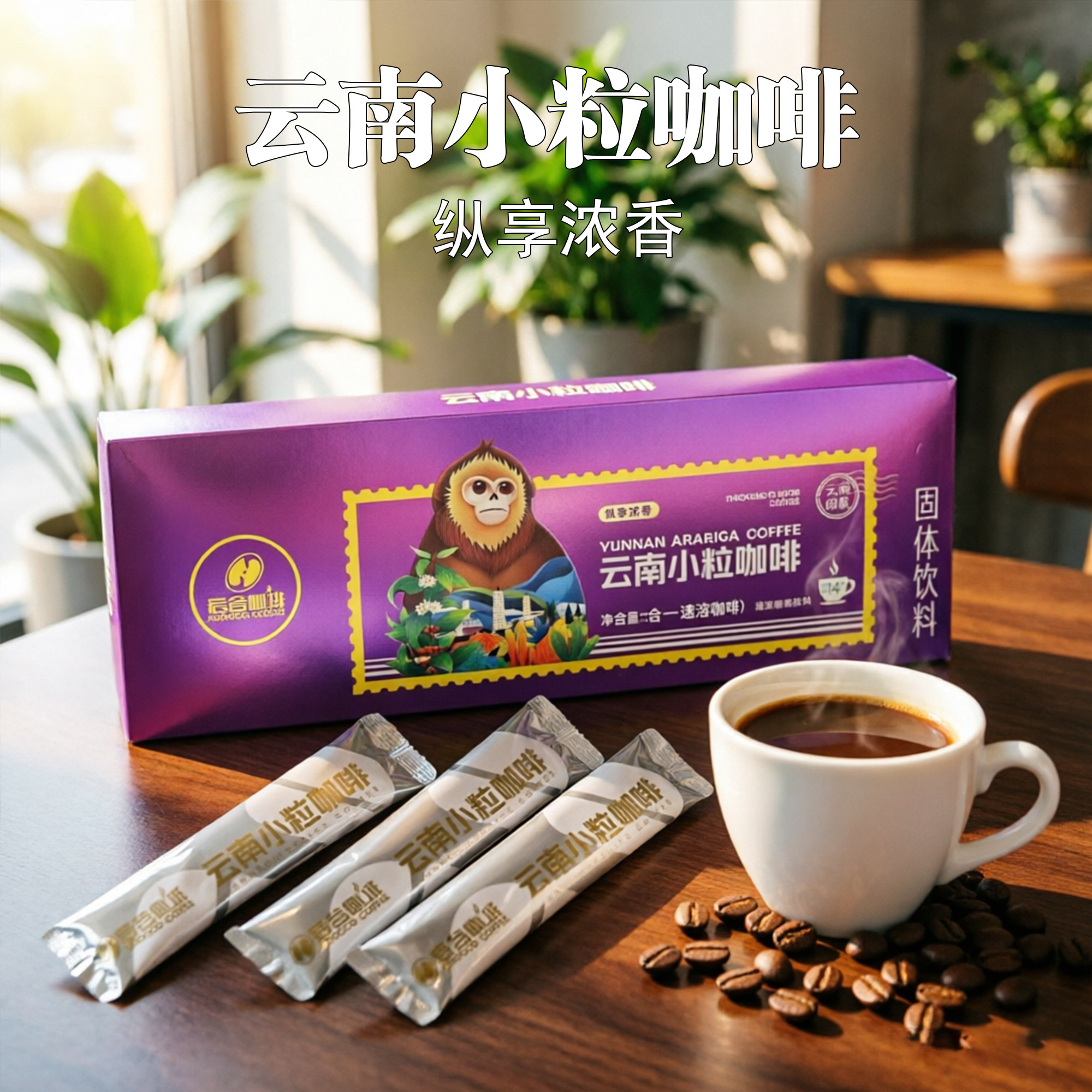后谷咖啡云南小粒浓香特浓速溶