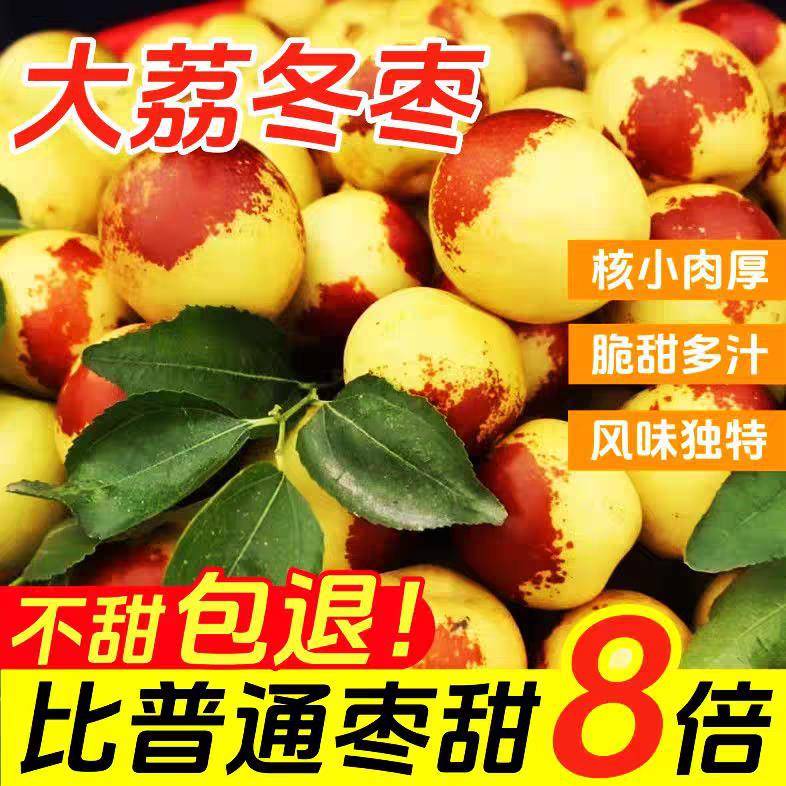 正宗陕西大荔冬枣新鲜大枣特大脆甜冬枣新鲜水果顺丰5斤整箱包邮