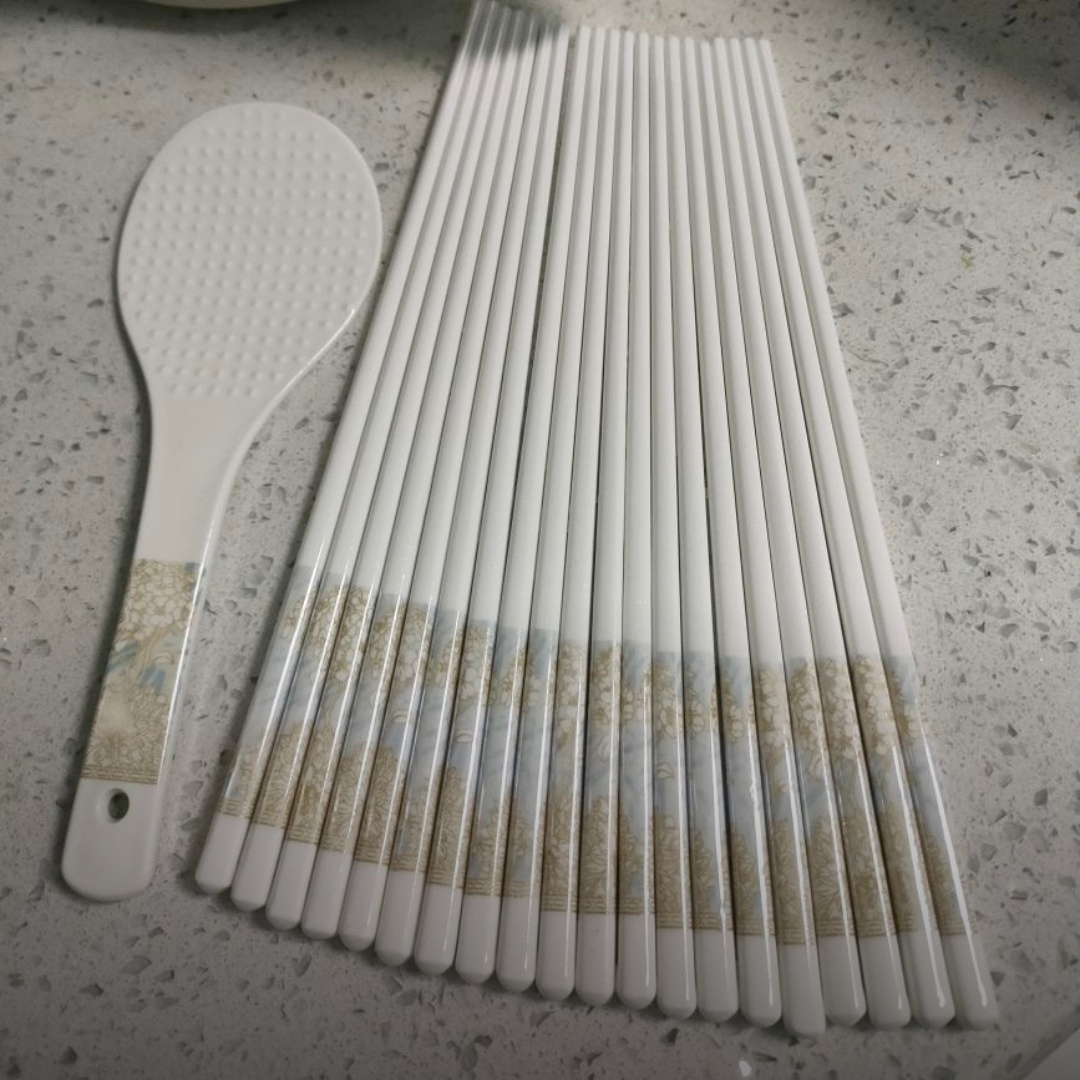 妙得官方正品10双景德镇陶瓷筷子耐高温防潮防滑高档家用筷子