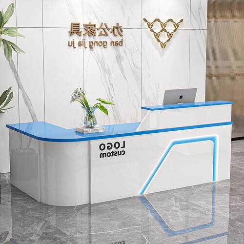 前台接待台公司吧台收银台圆弧转角现超市便利店美容院公桌子