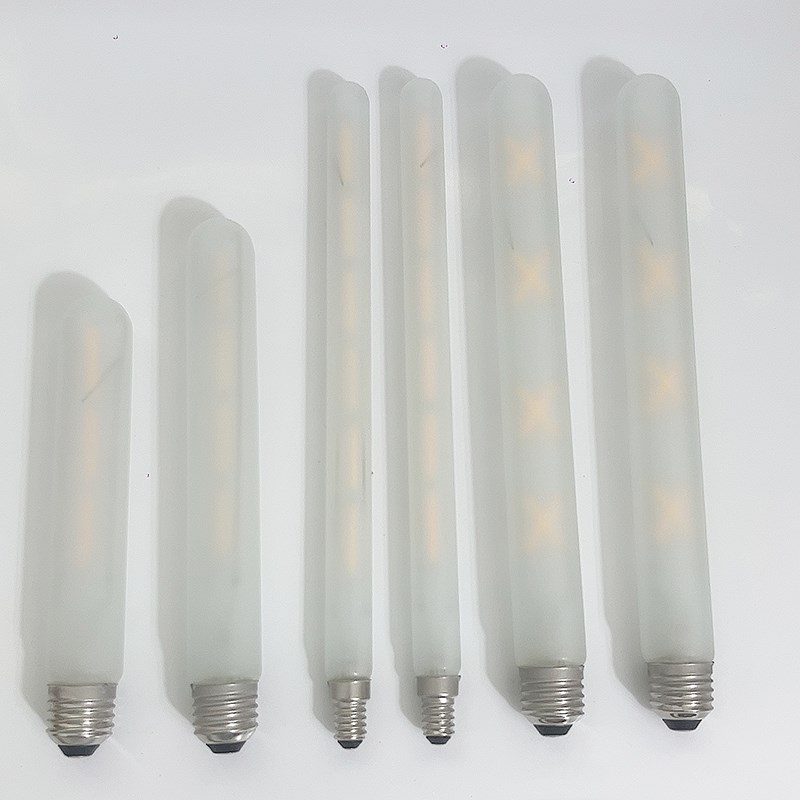 定制酒店客房磨砂护眼灯泡爱迪生led灯泡奶白长条型灯泡光源T300