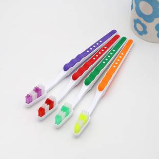 正品旗舰店折叠牙刷便携式硬毛高档尖头波浪形深层清洁去牙渍烟渍