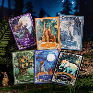 美好的一天贴纸童话密语系列复古童话森林手账DIY装饰贴10张6款