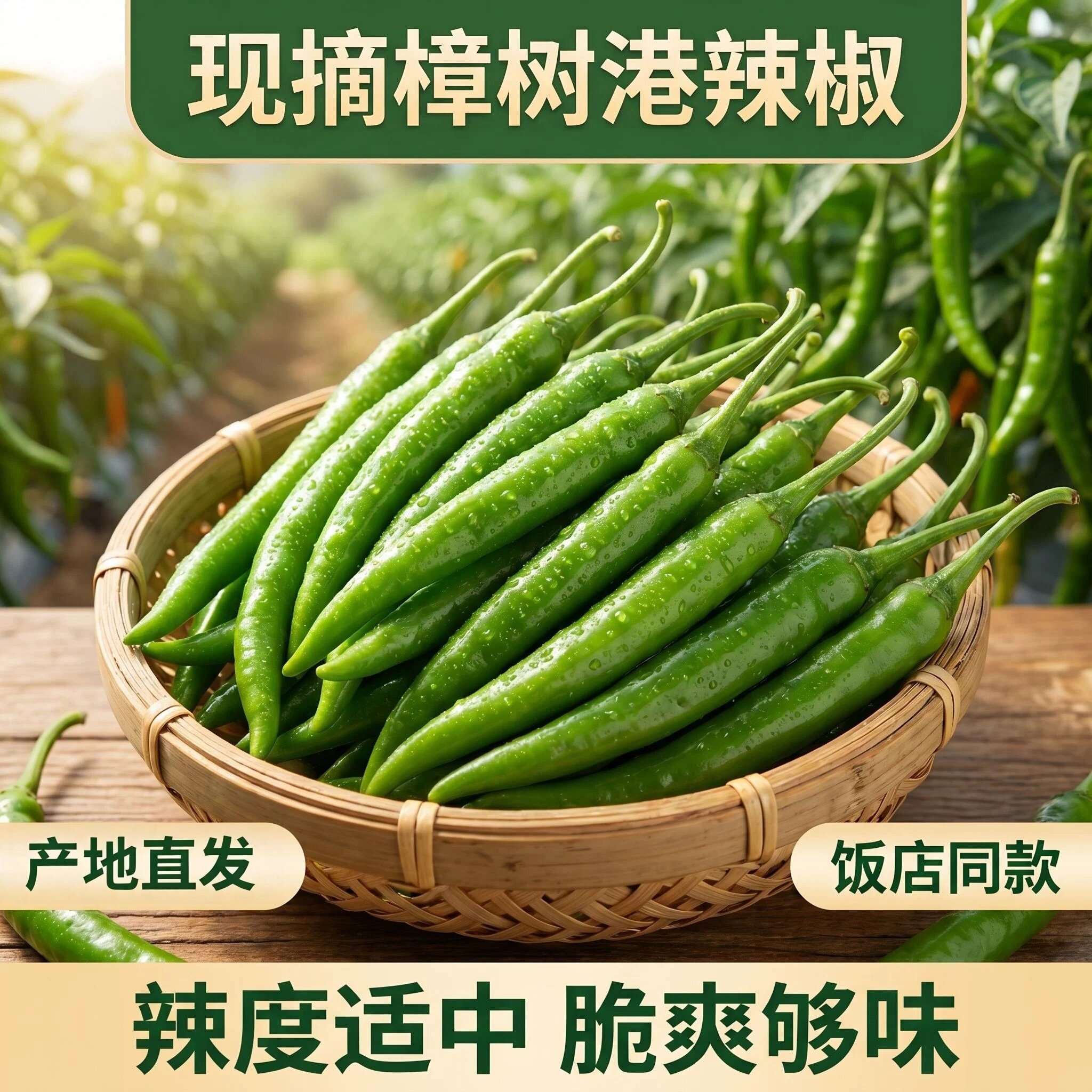 湖南特产樟树港辣椒新鲜现摘薄皮青椒正宗樟树港辣椒顺丰包邮