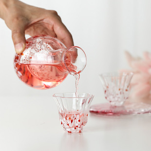彩色玻璃冰酒器家用冰酒壶创意醒酒器温酒分酒器清酒壶冷酒壶 日式