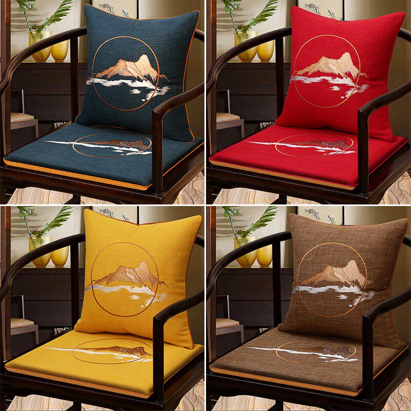中式红木椅子沙发坐垫实木太师椅餐椅官帽家用防滑圈椅座垫茶椅垫