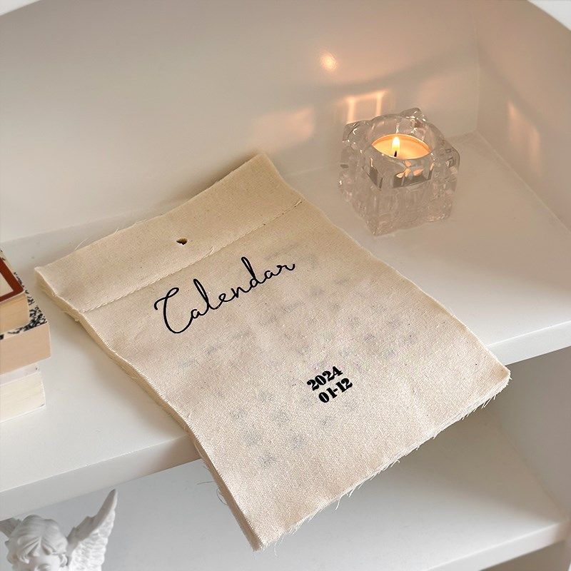 爱日子 22创意帆布挂钩式日历in风年历墙面装饰拍摄道具