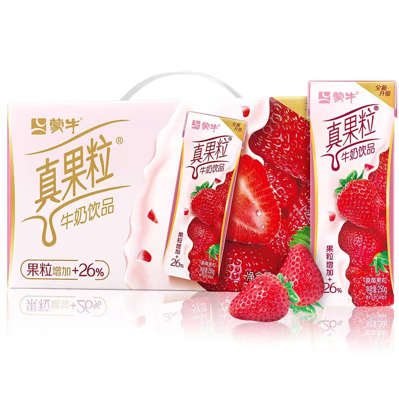 【7月产】真果粒草莓/黄桃味250g*12盒
