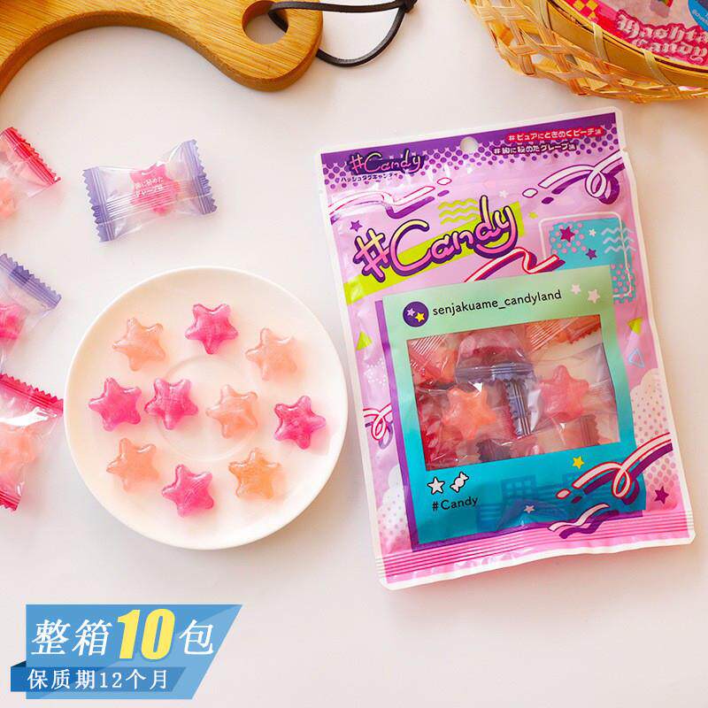 日本进口零食饴五角星型水果味糖果高颜值星星糖儿童节小礼物