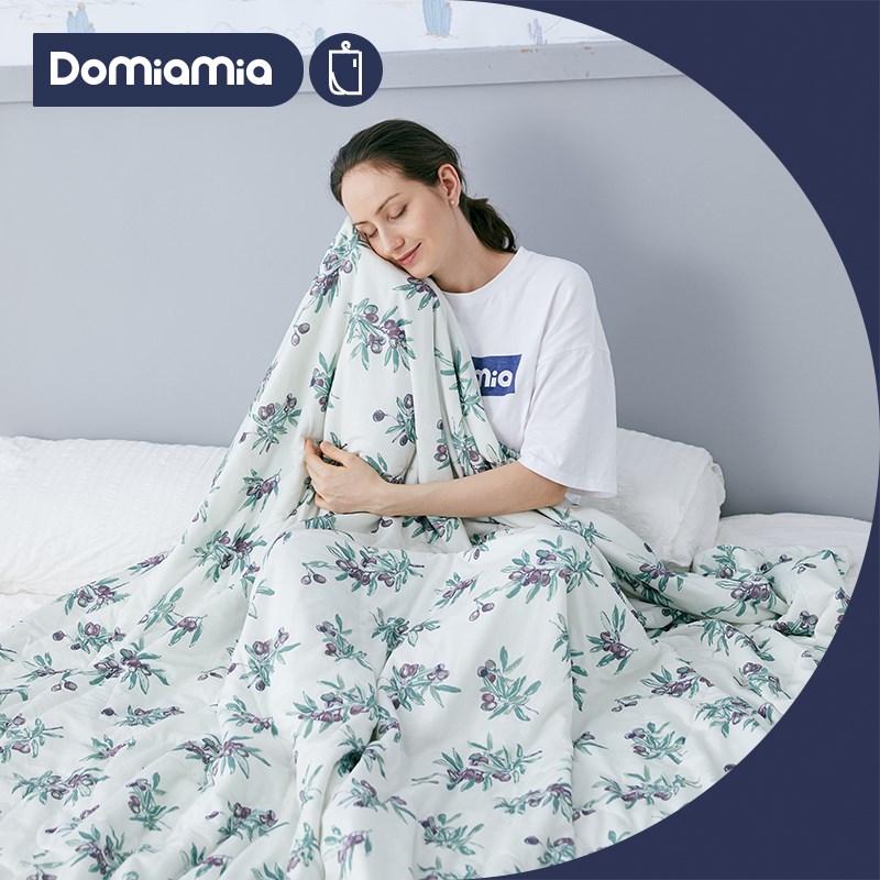 Domiamia哆咪呀夏凉被空调被冰丝薄被凉感被冷感被可机洗水洗夏季