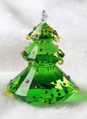 圣诞节礼物儿童小礼品水晶圣诞树装饰品摆件2024新款女生
