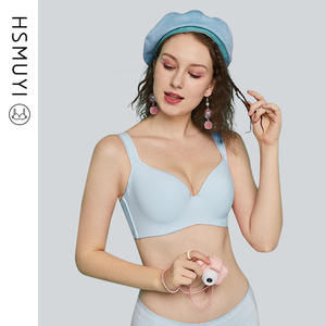 华尚慕艺大码无痕聚拢内衣女胖mm防下垂收M副乳全罩杯薄款文胸上