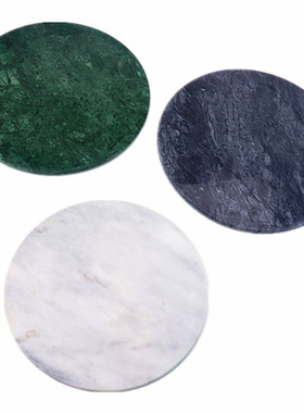 现代简约大理石圆形托盘摆件样板房间酒店民宿卫生间洗手台收纳盘