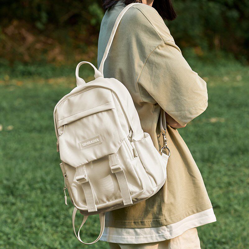 双肩包女生大学生书包轻便通勤背包出行便携旅行包时尚百搭小包包