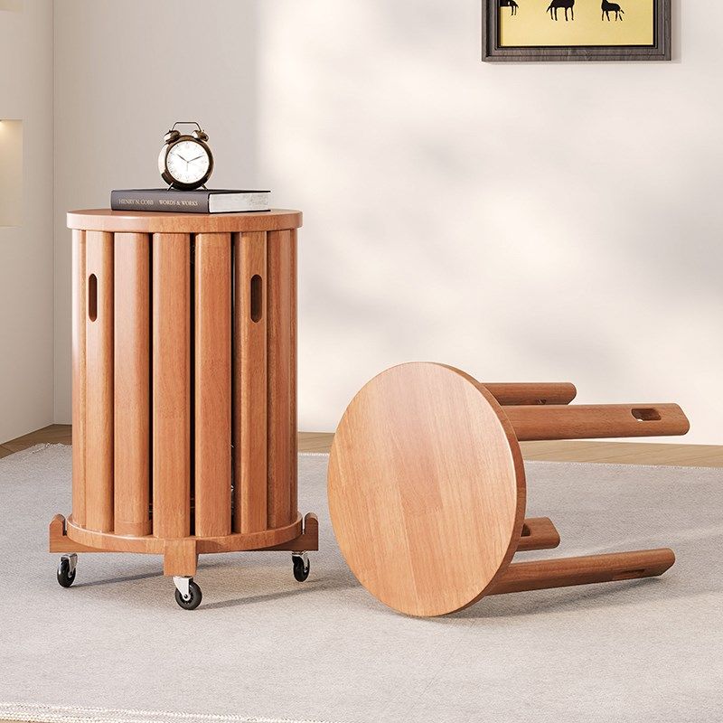 客厅餐桌凳收纳叠叠乐板凳木凳实木凳子家用可叠放组合圆凳,住宅家具,其它凳子,淘宝优惠券,粉丝福利购,淘宝优惠卷