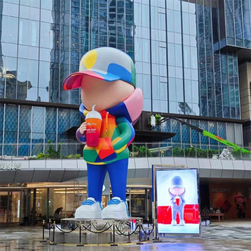 玻璃纤维雕塑定制卡通IP玩偶雕塑公园商场地产商街景观造型落地摆