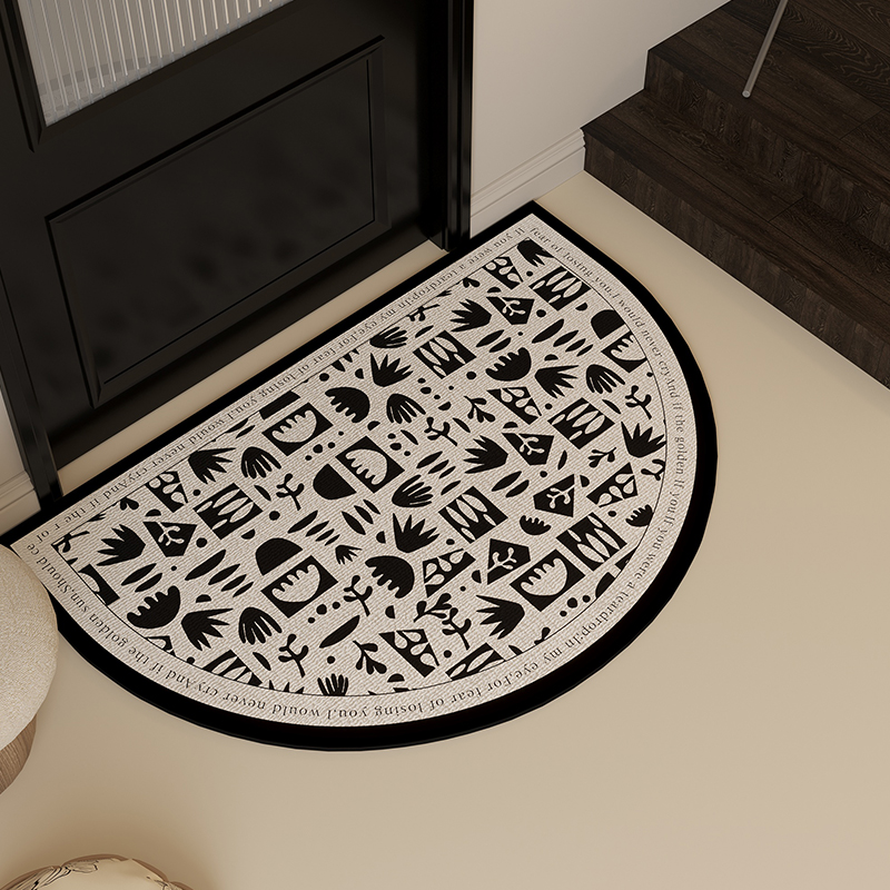 半圆地垫高级感入户垫子耐脏免洗地毯进门玄关圈绒脚垫洗手间门垫