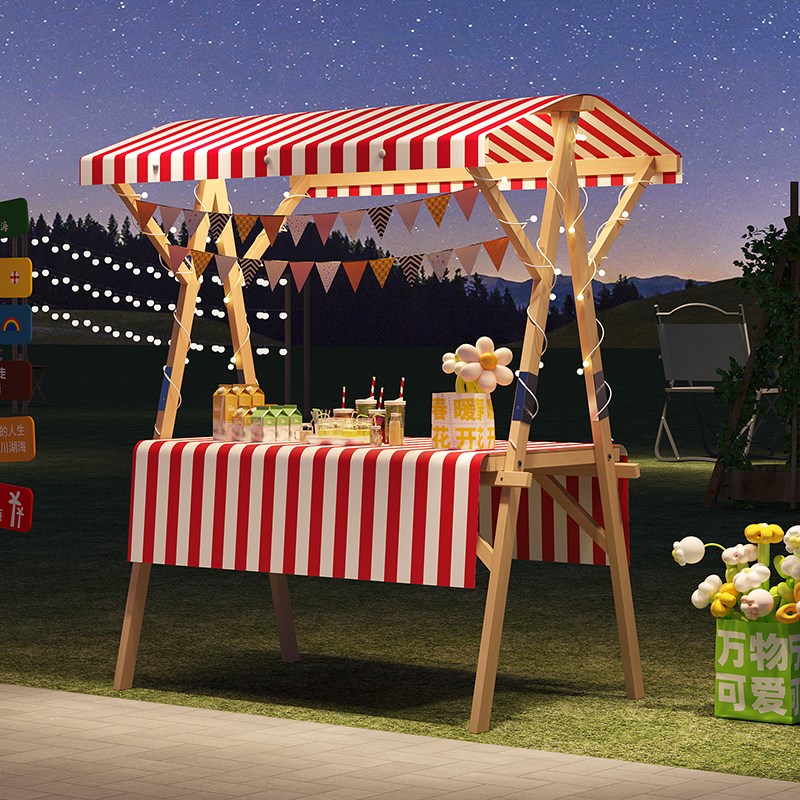 集市摊位展示架地摊车移动可折叠市集夜市摆摊架子花车促销展示台