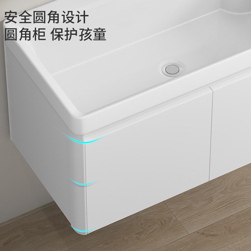 小尺寸迷你浴室挂墙式洗手盆柜组合洗漱台卫生间大容量加深洗脸池