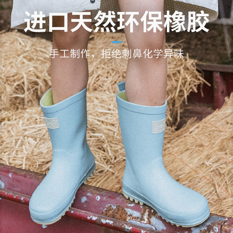 儿童雨鞋女款防水防滑小学生雨靴中筒男童幼儿园宝宝水鞋橡胶套鞋