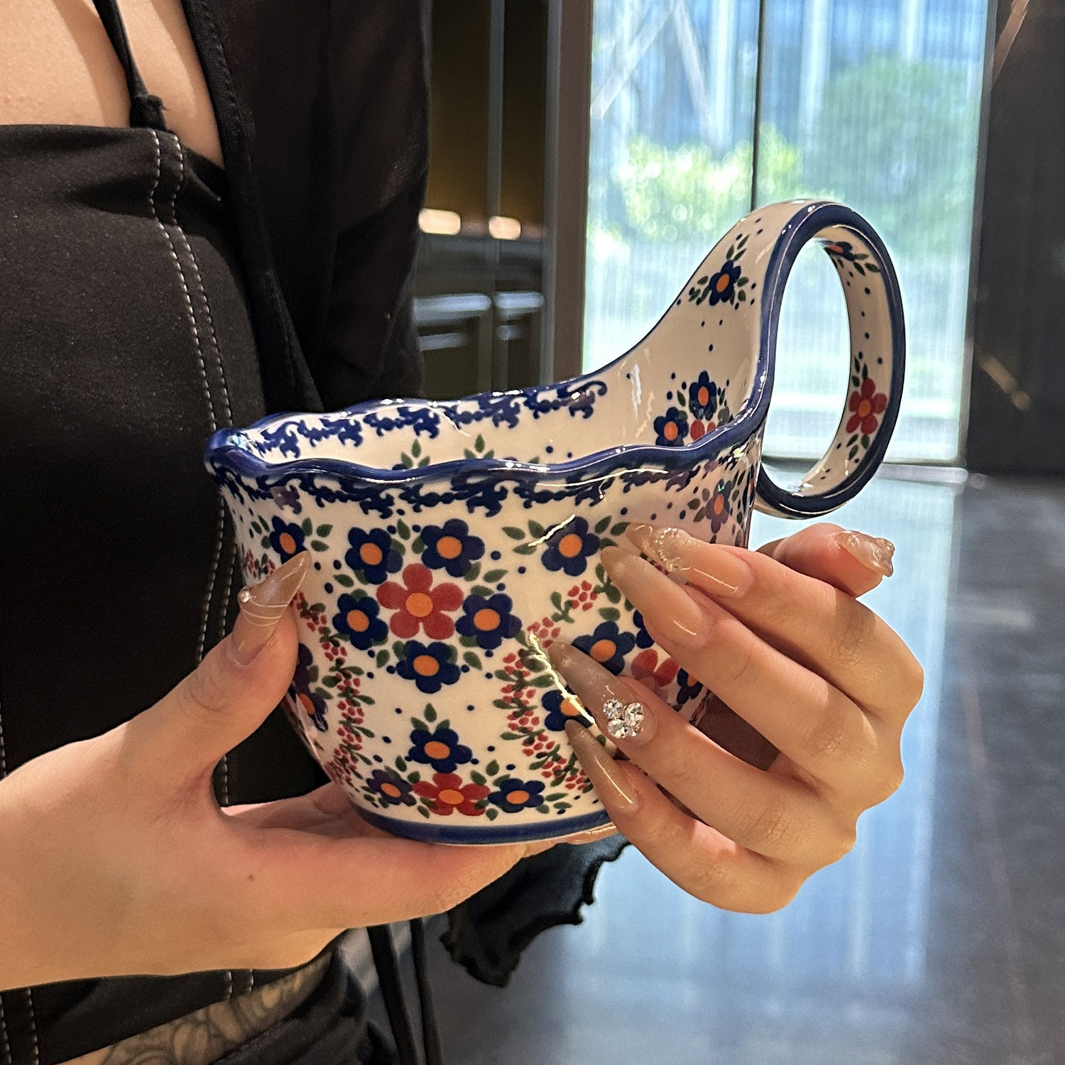 【重工定制繁华】欧式陶瓷马克杯A牛奶杯咖啡杯早餐杯子情侣大容