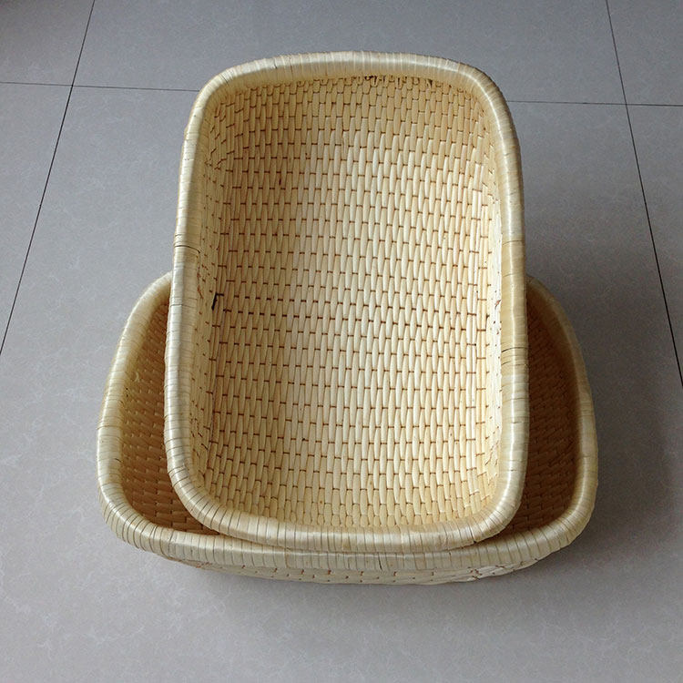 长方形柳编笸箩收纳筐柳条馒头筐干果水果展示篮大小号陈列筐现捞