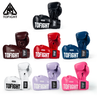 TOFIGHT成人拳套 搏击手套 拳击手套 职业拳套 散打泰拳 魔术贴