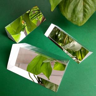 二次元直角K9光学玻璃三棱镜胶合菱镜90度反射透镜镀膜分光四棱镜