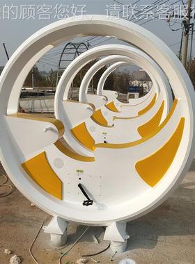 喷泉脚踏单车厂家  景区无力水动车外不户锈钢36933水景摆件