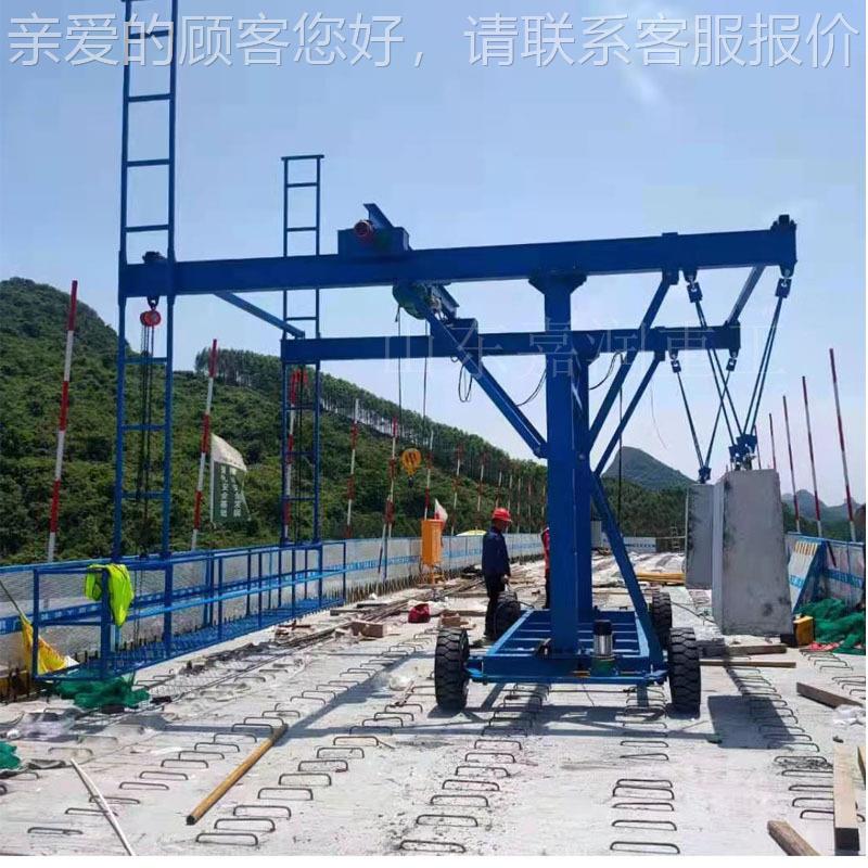 1吨业2吨高架防墙板台车440 桥梁防护栏施工作模车 高速桥外侧撞