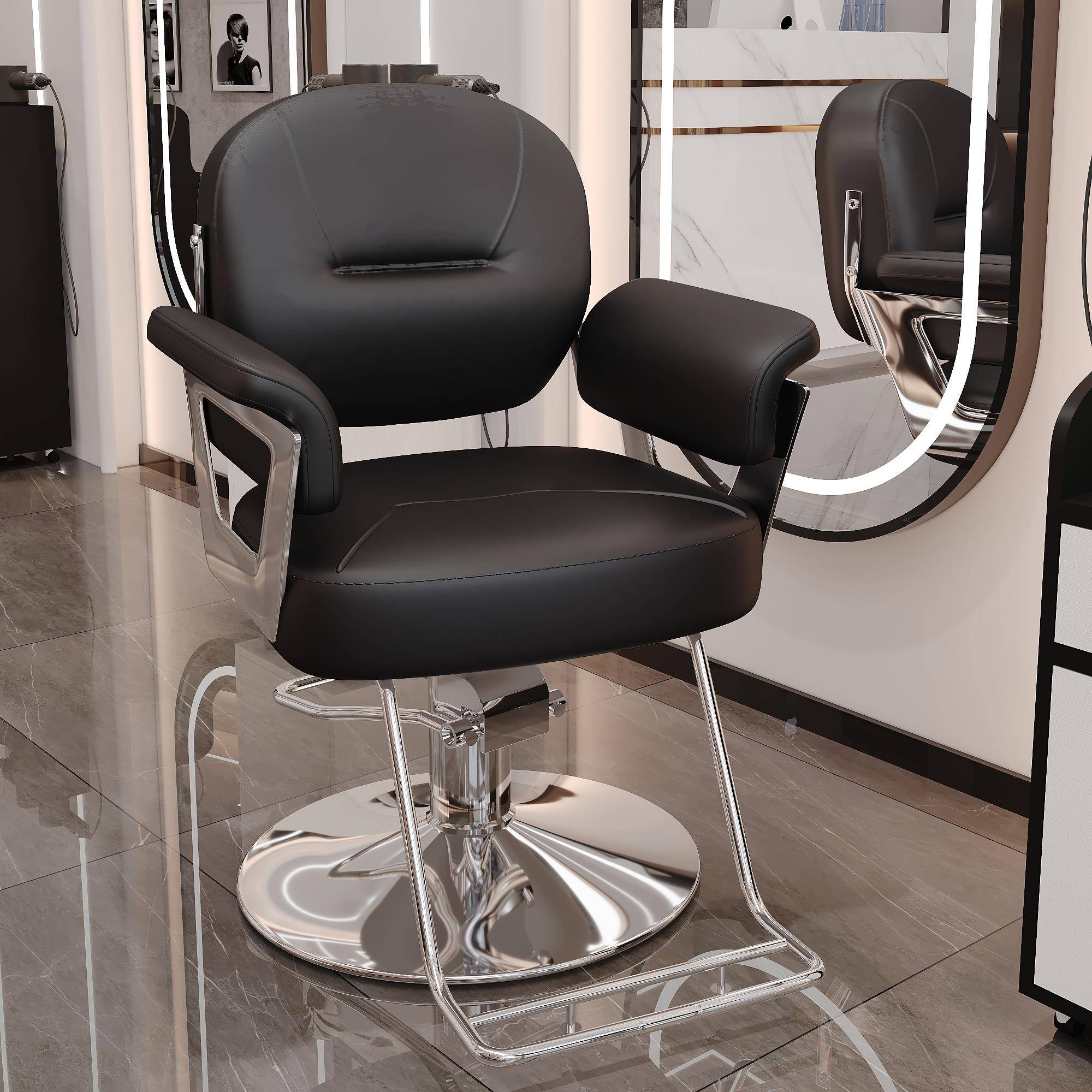 网红美发店椅子高档理发店椅子发廊专用简约可放倒剪发座椅烫染椅