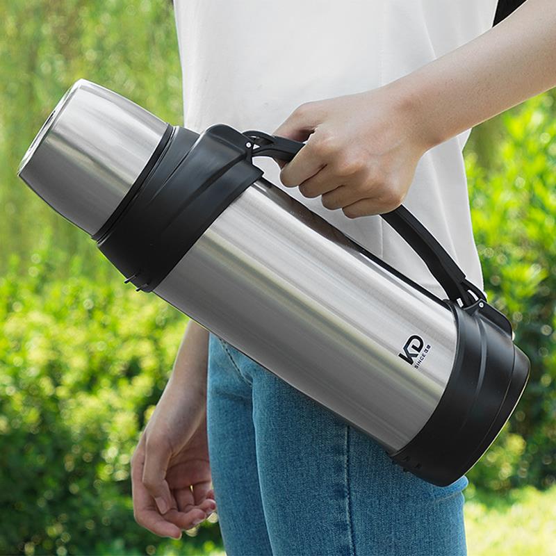 匡迪保温壶304不锈钢大容量户外旅行壶家用暖壶真空保温杯2500ML