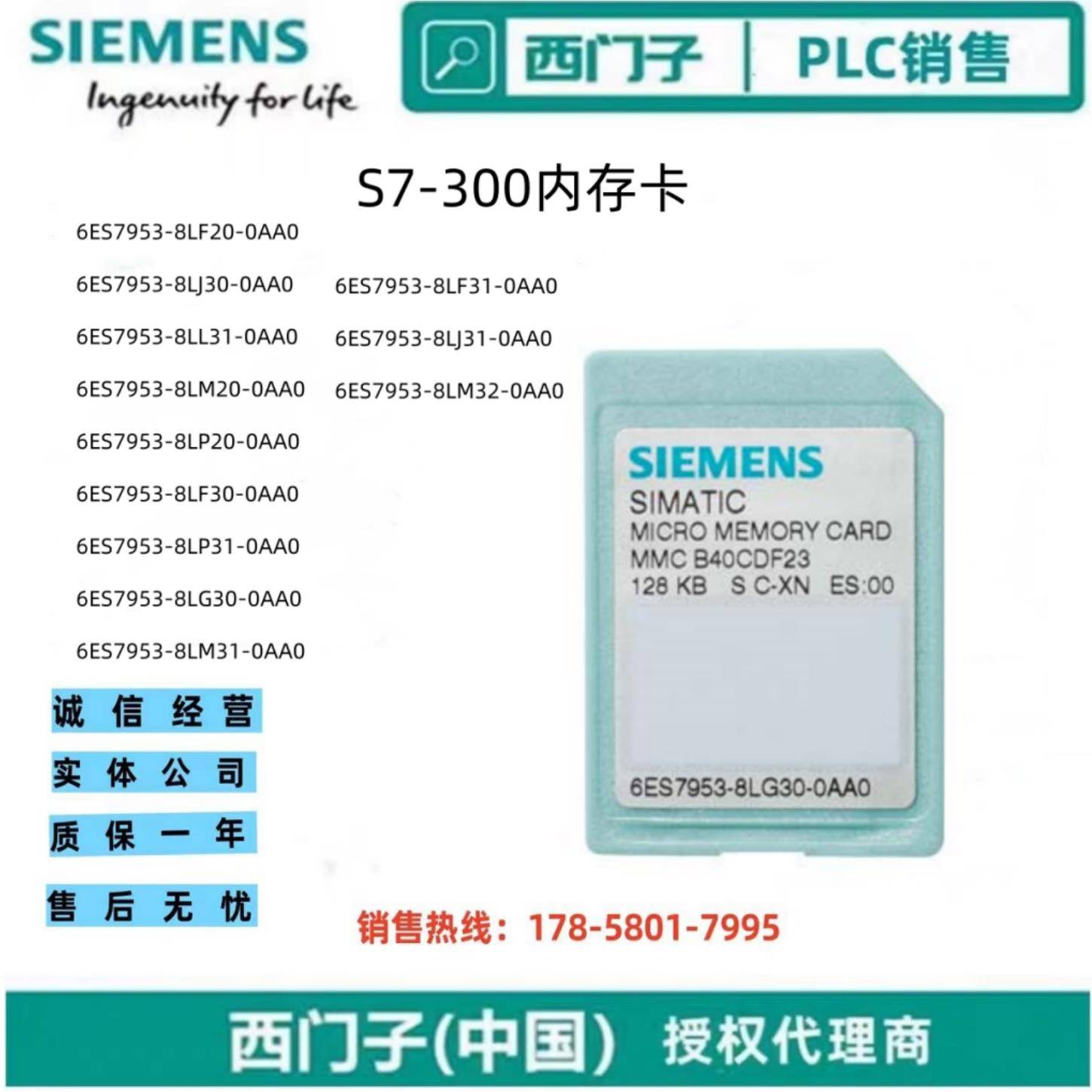300内存卡6ES79538LF20/8LG20/8LJ30/8LL3/8LM20/8LP2/8LF30-0AA0